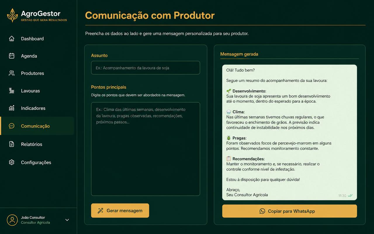Tela Comunicação Produtor