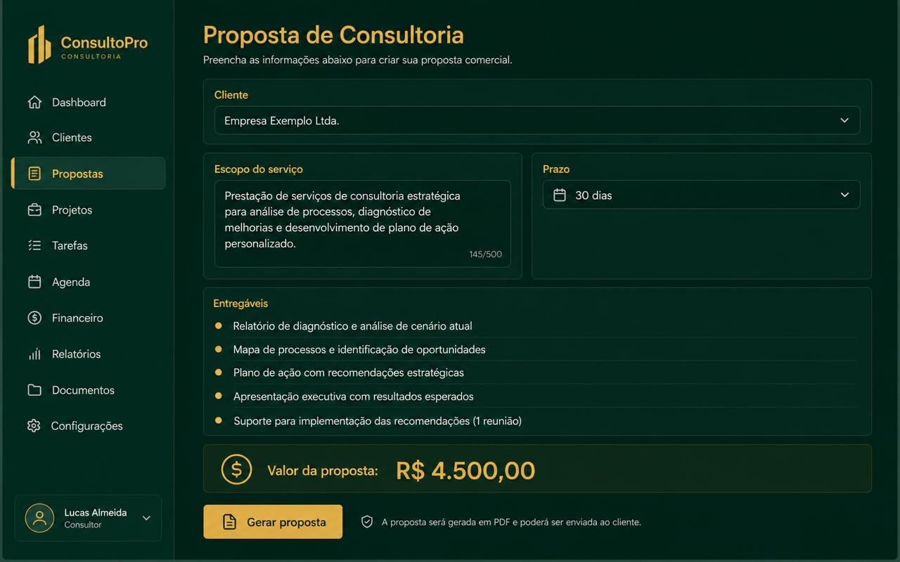 Tela Proposta / Serviço
